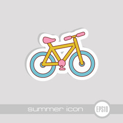 Bicycle icon. Summer. Vacation