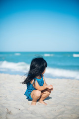 Little girl on beach