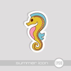 Sea Horse icon. Summer. Vacation
