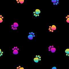 Abstract rainbow seamless pattern. Modern swatch background for birthday card, kids party invitation, wallpaper, holiday wrapping paper, shop sale poster, bag print, t shirt, workshop advertising