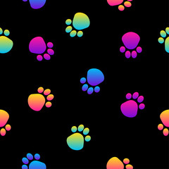 Abstract rainbow seamless pattern. Modern swatch background for birthday card, kids party invitation, wallpaper, holiday wrapping paper, shop sale poster, bag print, t shirt, workshop advertising