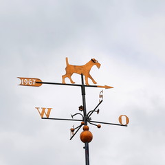 Wind direction indicator Bronze Dog Irish Terrier