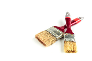 Paint brush isolated on white background.