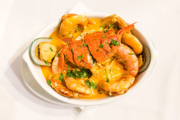 Traditional portuguese dish: Arroz de Marisco (Seafood rice)
