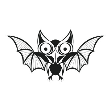 bat tattoo. Vector