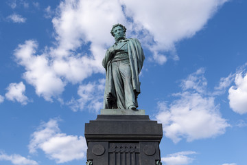 Monument to Pushkin writer in Moscow	