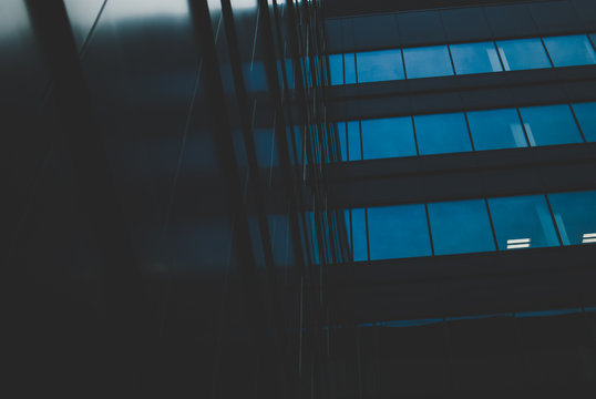 Reflection In The Clean Windows Of The Business Center In Wroclaw, Poland