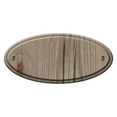 empty wooden sign isolated on white