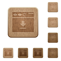 Browser download wooden buttons