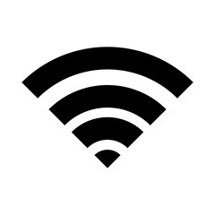 Wifi vector icon. Black wifi icon. Wifi Icon in trendy flat style isolated on white background.
