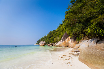 Fototapeta na wymiar Secret beach on Pangkor island