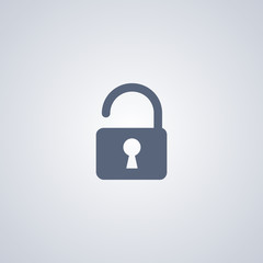 Open Lock, vector best flat icon