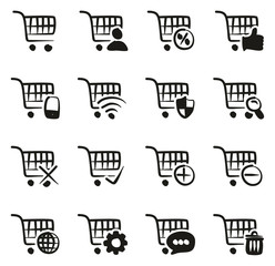 Shopping & Online Shopping Icons Freehand Fill