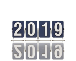      New Year 2019 Creative Design Concept - 3D Rendered Image 