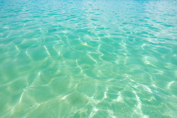 Fototapeta na wymiar Transparent sea and crystal clear water