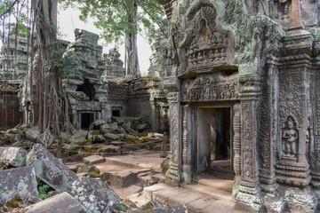 Ta Prohm temple at Angkor Wat complex, Siem Reap, Cambodia