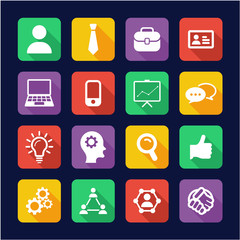 Office Worker Icons Flat Design 