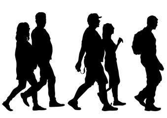 Big crowds people on white background