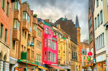Buildings in the old town of Aachen, Germany