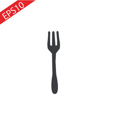 Fork silhouette. fork vector icon on white background