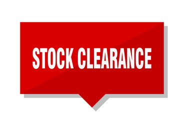 stock clearance red tag