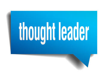 thought leader blue 3d speech bubble