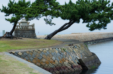 高砂市東播磨港・向島砲台場跡の風景