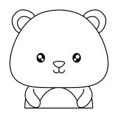 Cute squirrel icon over white background, vector illustration