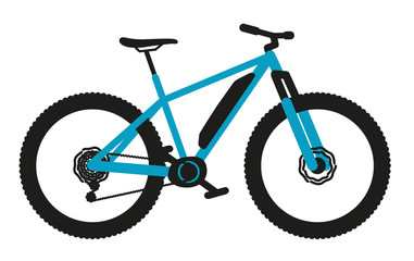 VTT électrique bleu