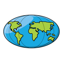 world map icon over white background, vector illustration