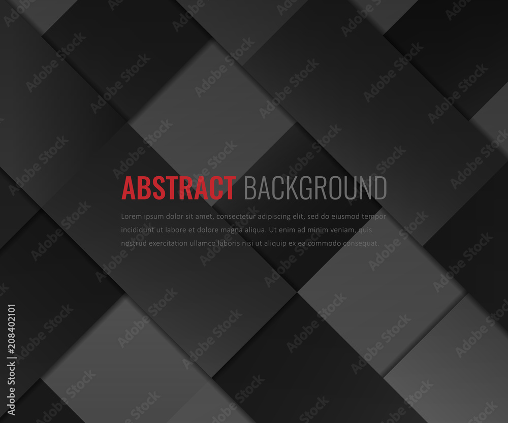 Canvas Prints abstract background with black squares. business design template. vector