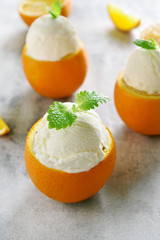 Orange ice cream