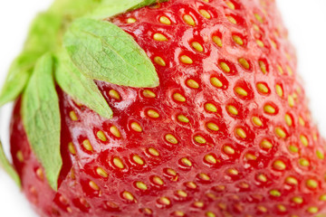 Fresh red strawberry isolated on white background. Summer berries. The concept of healthy eating.