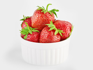 Fresh red strawberry isolated on white background. Summer berries. The concept of healthy eating.