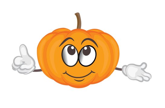 cute pumpkin character. cartoon vector illustration
