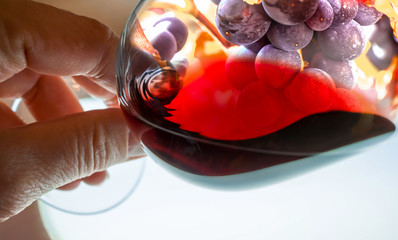 magie d'un verre de rouge