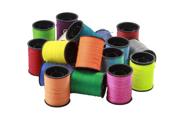 pile of colored threads