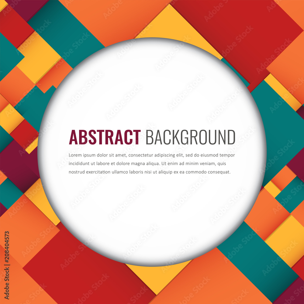 Wall mural abstract background with colorful squares. business design template. vector