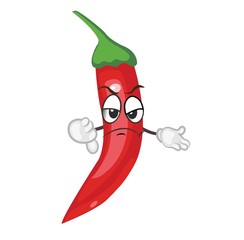 pepper character. cartoon vector illustration