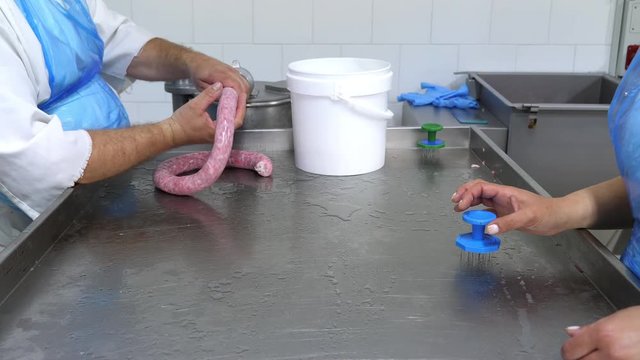 Food industry, sausages production