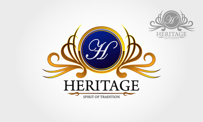 Heritage Spirit of Tradition Vector Logo Illustration. The Royal professional crest logo or classic logo template suitable for any kind of business. 
