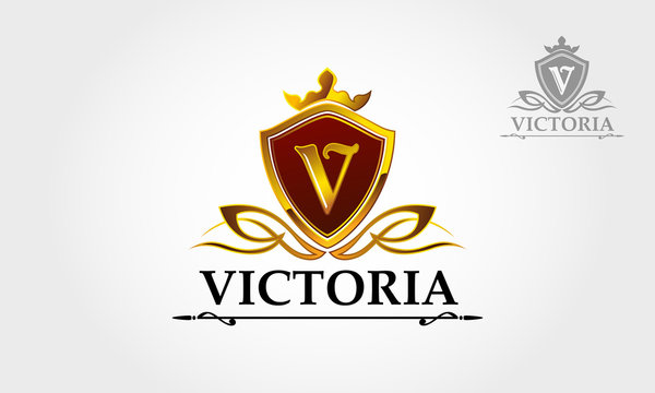 Victoria royal professional crest logo or classic logo template suitable for any kind of business. All image in vector format.