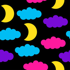 Abstract seamless pattern. Modern swatch background for birthday card, kids party invitation, wallpaper, holiday wrapping paper, shop sale poster, fabric, bag print, t shirt, workshop advertising