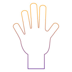hand icon over white background, vector illustration