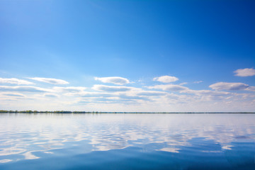 Clouds reflection on a lake