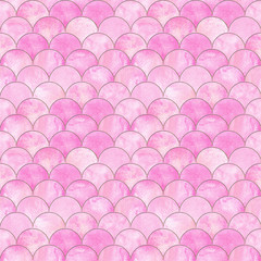 Mermaid fish scale wave japanese seamless pattern © Olga