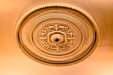 art on the ceiling of Independence Hall