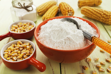 Starch and corn cob