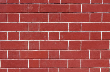 Old broken brick wall close-up