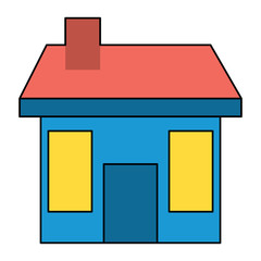 house icon over white background, vector illustration